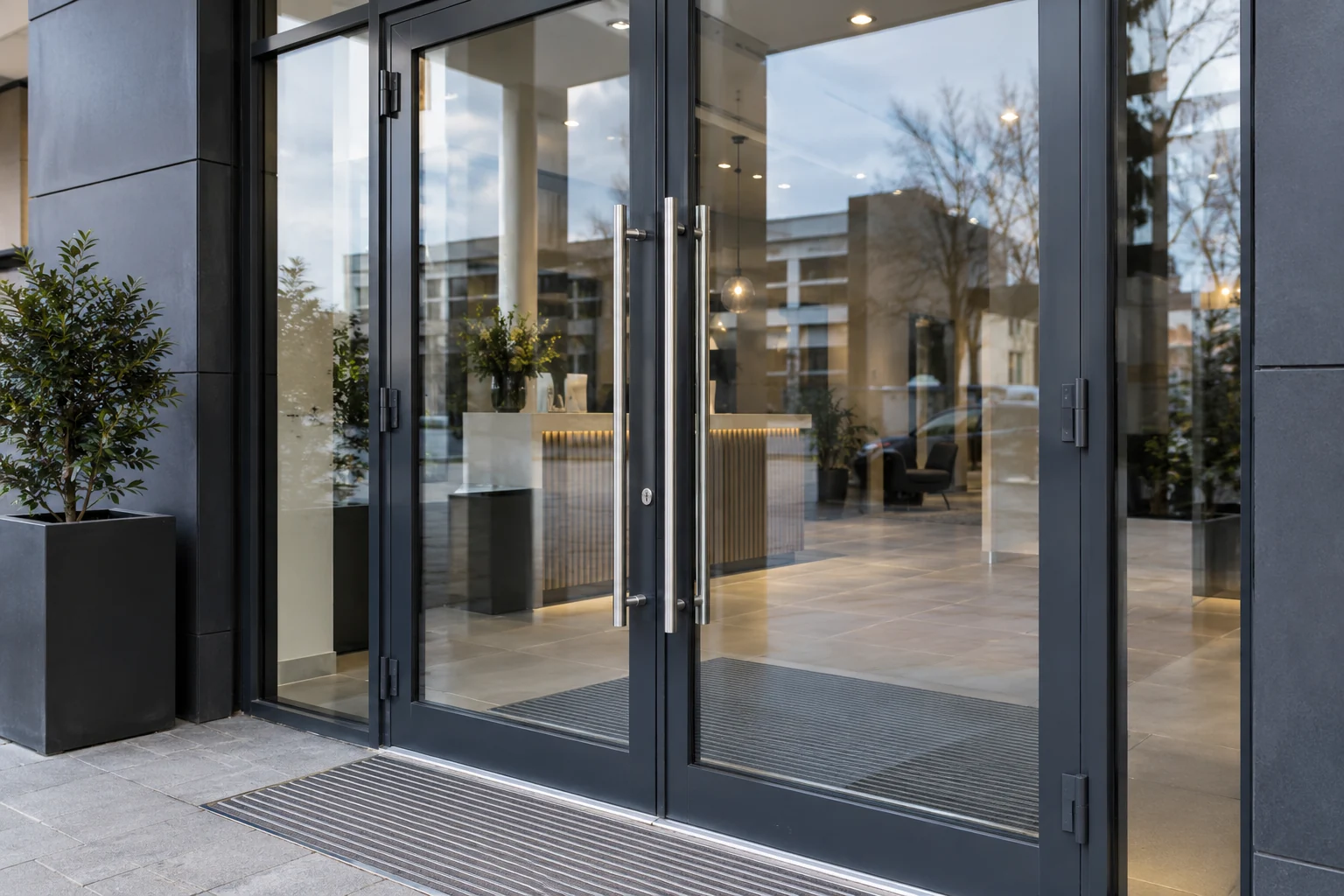 Commercial glazed entrance doors