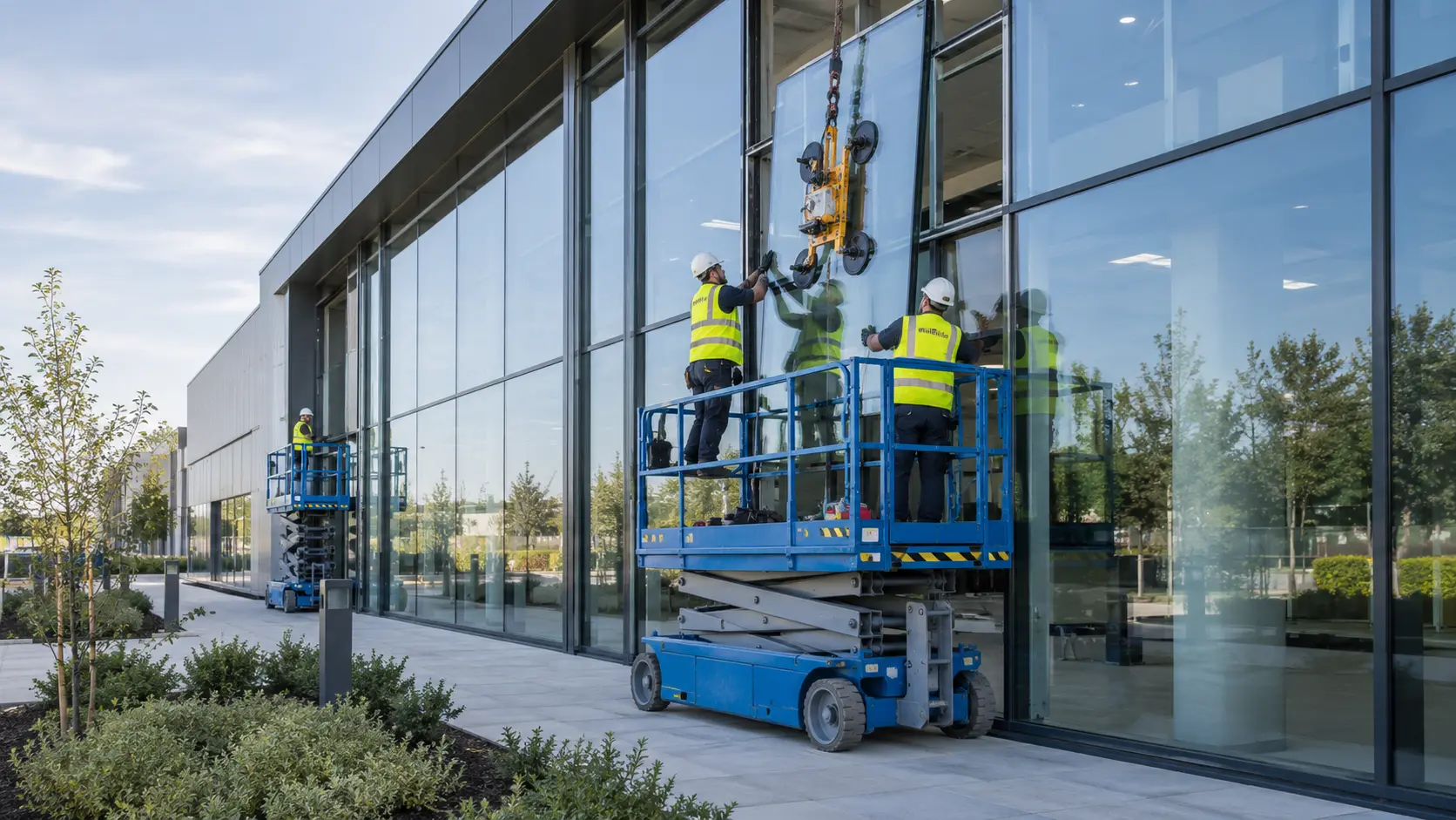 Modern glazing installed during a commercial facade upgrade