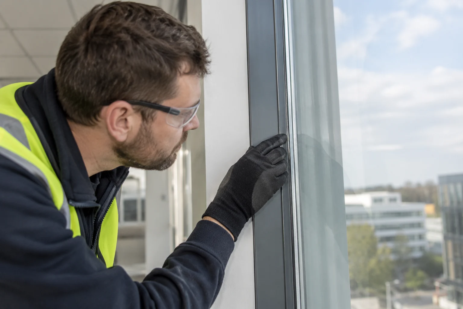 Inspection of window-film edge anchoring